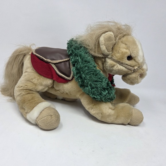 NWT Wells Fargo Buck the Tan Horse Pony Wreath 16" Xmas Plush Stuffed 2003 VTG - Picture 4 of 8
